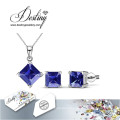 Destiny Jewellery Crystal From Swarovski Set 7 Days Princess Pendant and Earrings